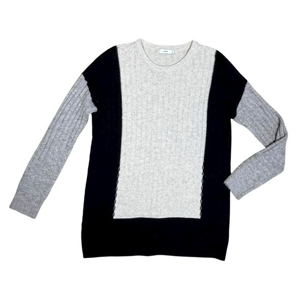 Vince Intarsia Colorblock Wool Cashmere Crew Sweater XS - Picture 5 of 11